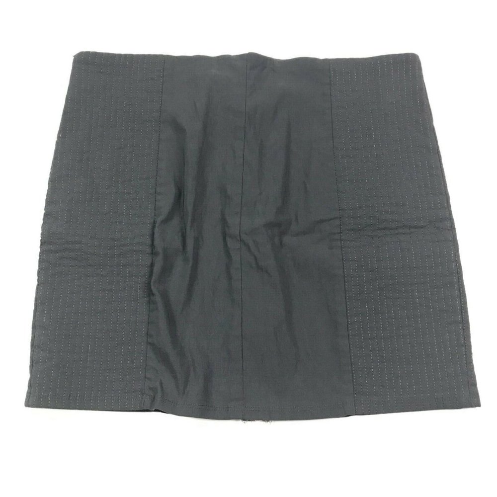 H&M Divided Women's Gray Stretch Textured Casual Zip Up Mini Skirt Size 12